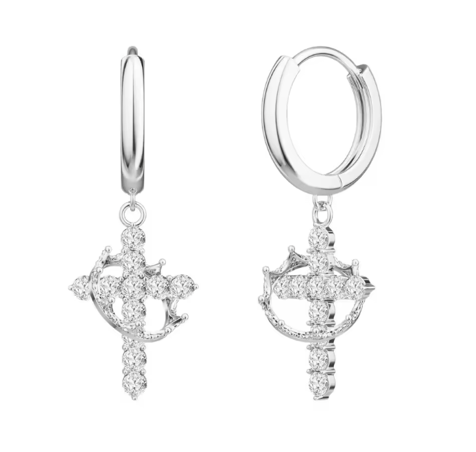 Crown Cross Earrings